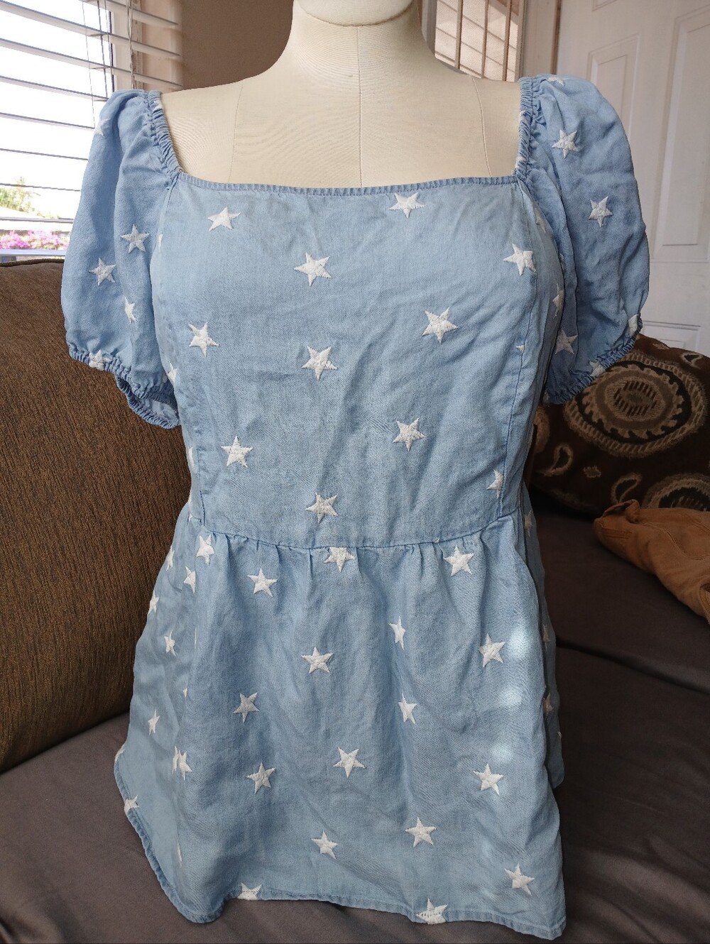 Nwt Patriotic Star Cut Out Top